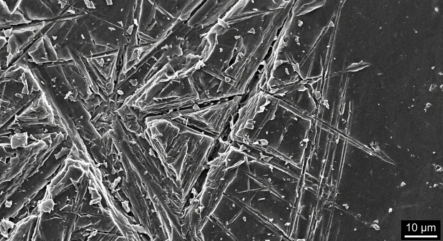 Microscopic view of micro-abrasions on an amorphous silica glass surface scattering incident light